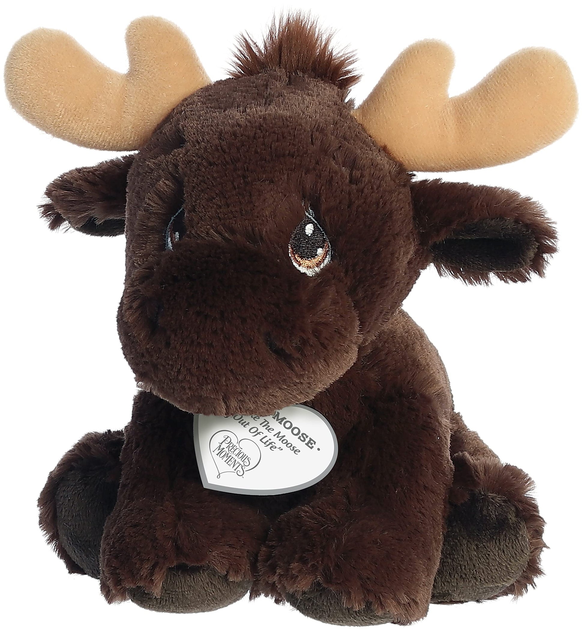 Aurora® Inspirational Precious Moments™ Miles Moose Stuffed Animal - Cherished Memories - Enduring Comfort - Brown 8.5 Inches