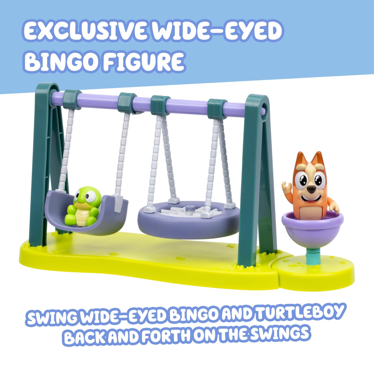 Bluey Turtleboy Backyard Playground Set - Includes Bingo & Turtleboy Figures - Playground Set for Backyards Involving Imaginative Play