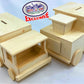 M?tty's Toy Stop Design & Paint Your Own Wooden Train & Truck Banks (Each Includes 4 Paints & 1 Brush) Gift Set Bundle - 2 Pack