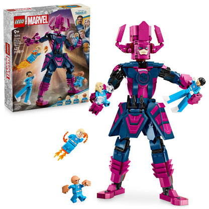 LEGO Marvel Fantastic Four vs. Galactus Construction Figure - Super Hero Building Toy - 4 Minifigures, Including The Thing, Invisible Woman and Human