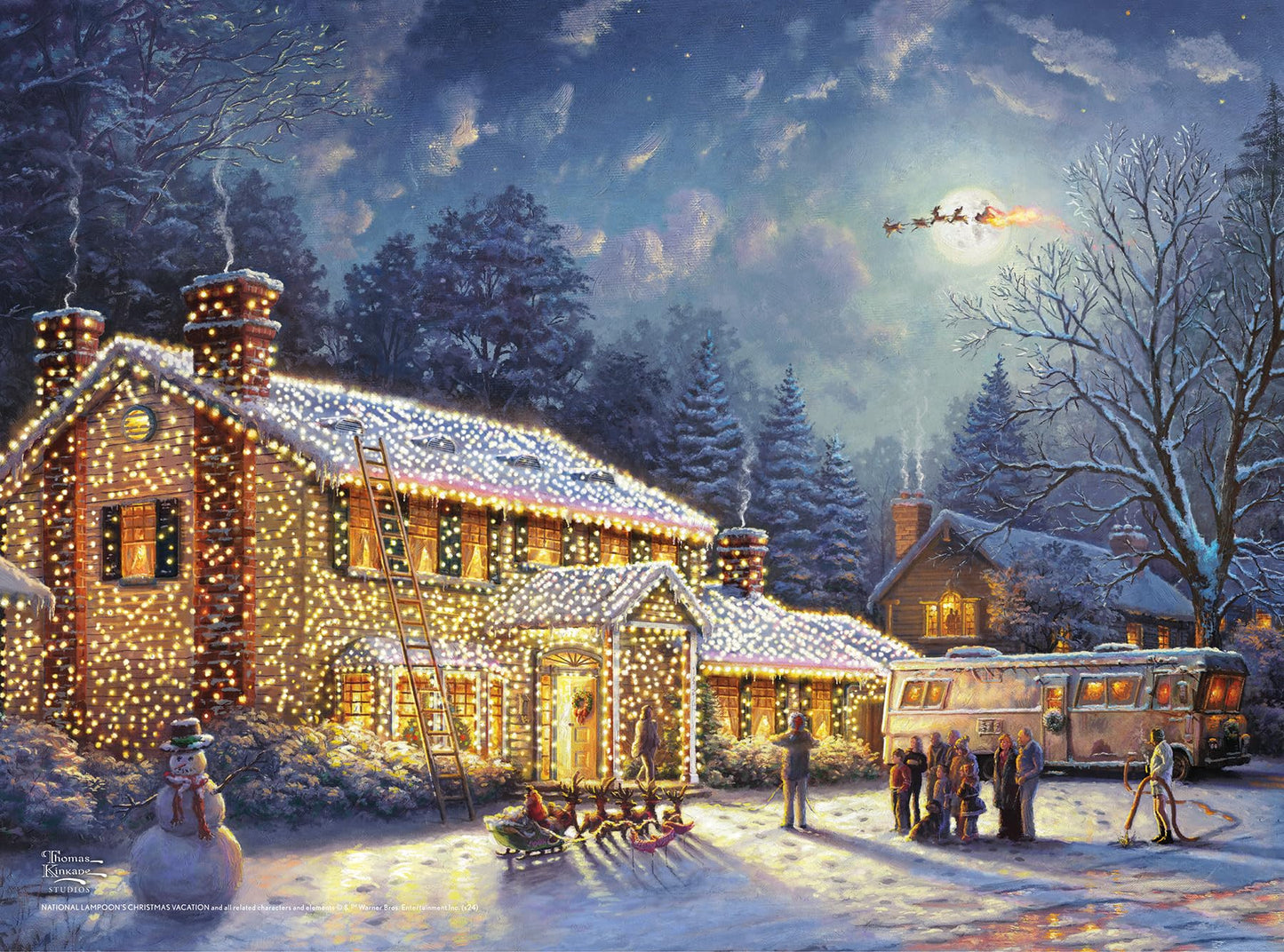 Thomas Kinkade National Lampoon's Christmas Vacation 100 Piece Puzzle