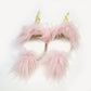 GUND Unicorn Slippers Plush One Size Slippers, White