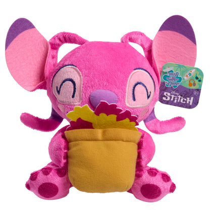 Disney Stitch that’s So Stitch Small 7-inch Plush Angel with Flowerpot Stuffed Animal, Soft Material, Kids Toys for Ages 2 Up by Just Play