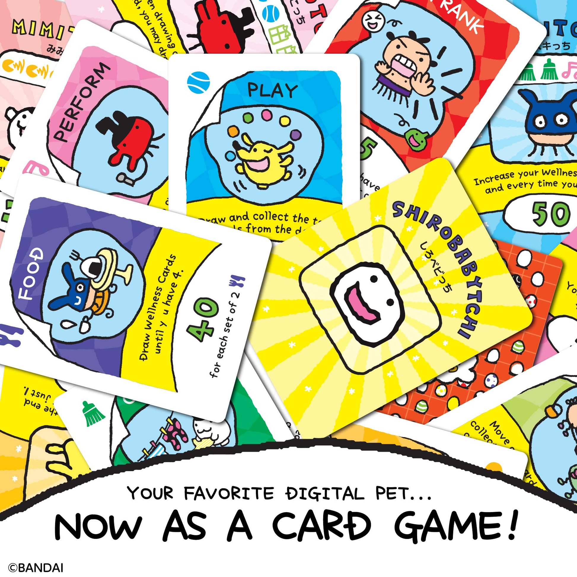 Tamagotchi Card Game for Kids & Families 8+ | 2-4 Player Strategy & Set Collection Game | Evolve Your Tamagotchi | Family Card Game Night | Official