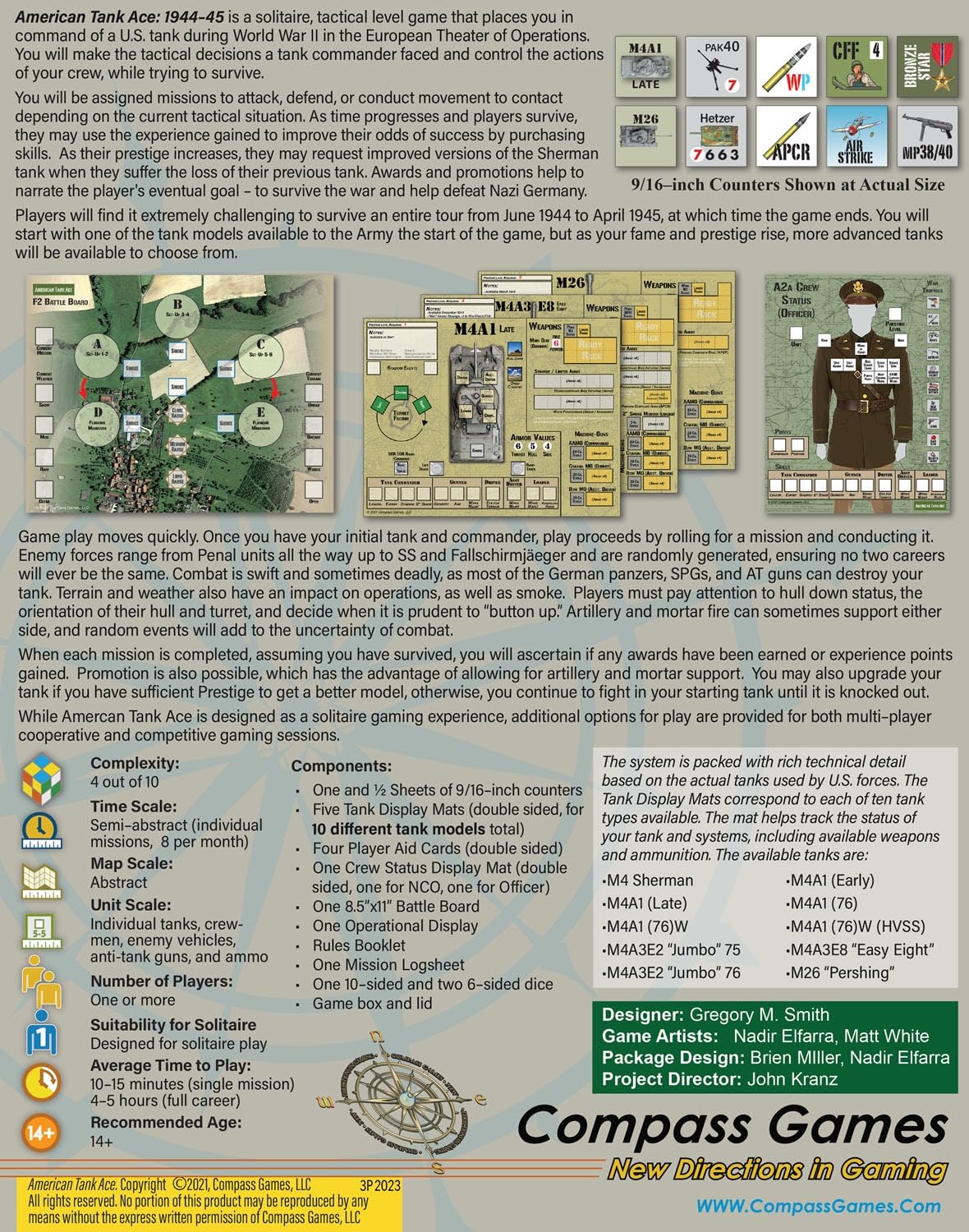 Compass Games American Tank Ace: Europe, 1944-45