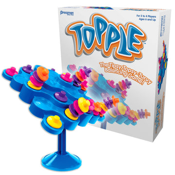 Pressman Original Topple Board Game | Classic & Fun Balancing Game for Kids & Family | Promotes STEM Skills | Great Gift Idea | 2-4 Players, Ages 6+