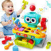 iPlay, iLearn Toddler Musical Workbench Toys for One Year Old Boys, Baby Pretend Play Tool Set, Infant Shape Sorter Activities, Kids Pounding Game
