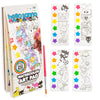 Hello Kitty & Friends Sanrio Watercolor Art Pad with 20 Unique Pages, Mini Paintbrush & 6 Less Mess Watercolor Paint Colors, Great Travel Activities