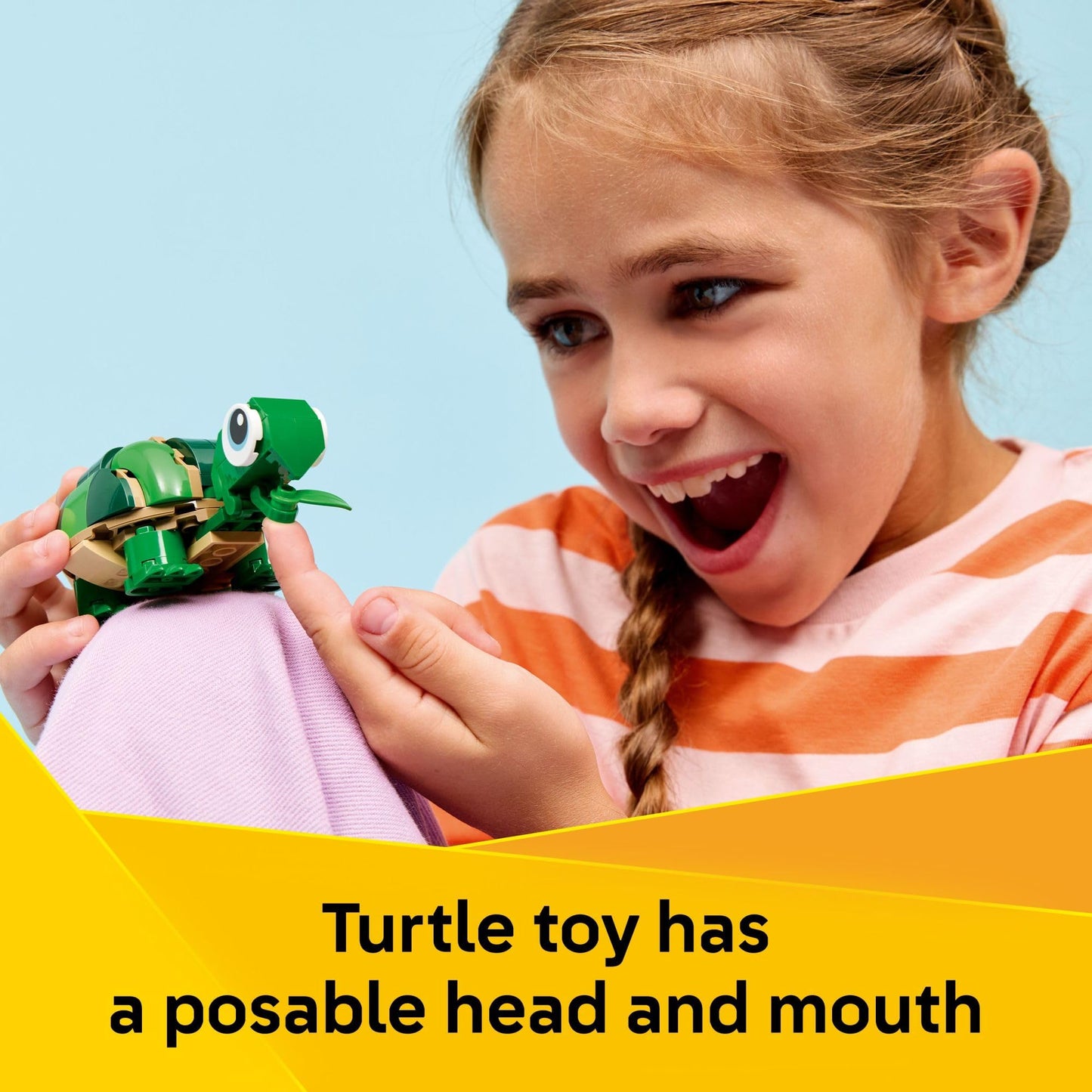 LEGO Creator 3 in 1 Turtle with a Water Lily Flower Building Toy for Girls & Boys - Kids Build a Chameleon, Frog, or Turtle Toy Figure - Gift Idea
