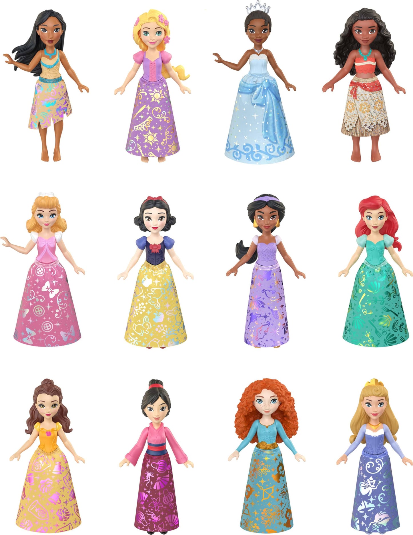 Mattel Disney Princess Ultimate Princess 12-Pack of Small Dolls