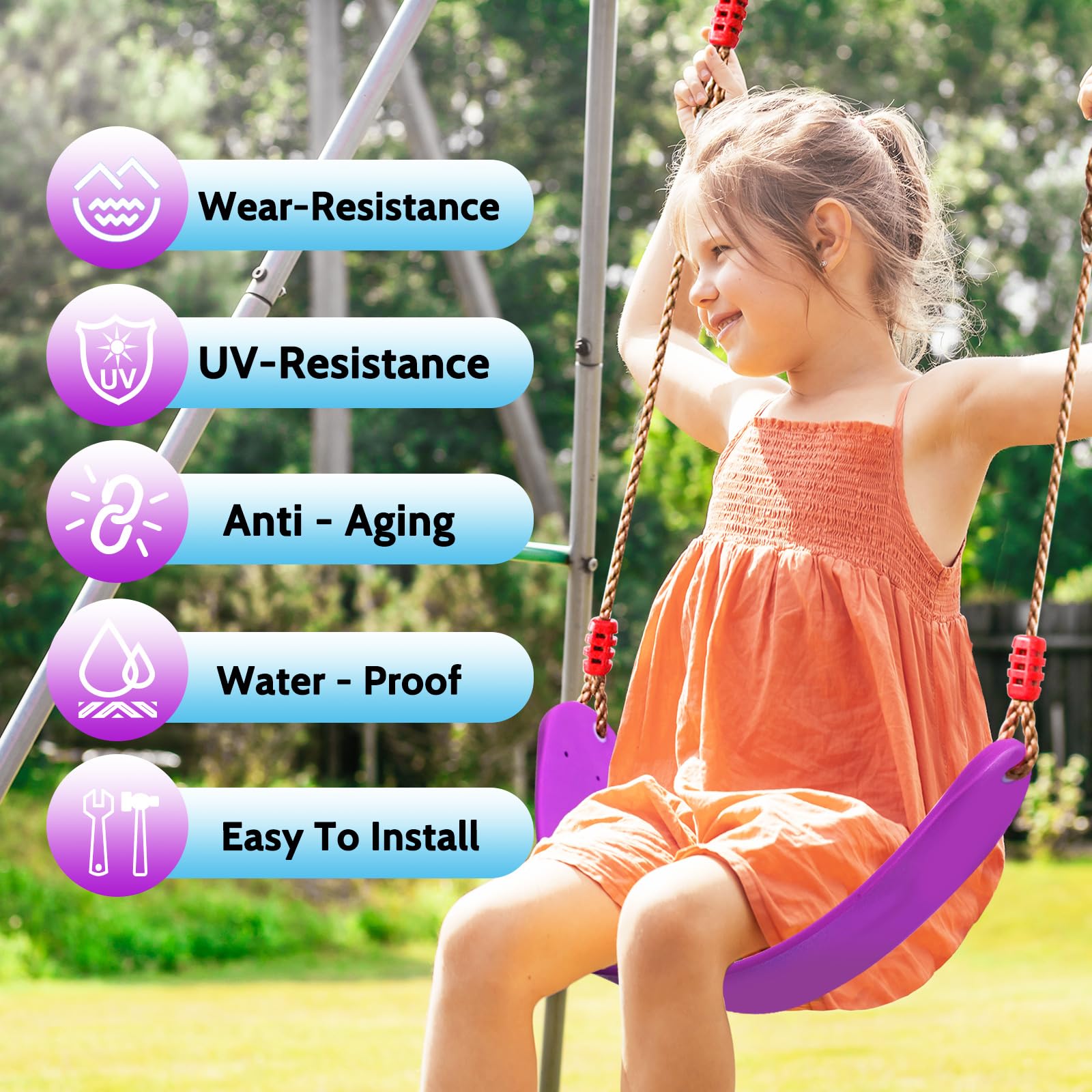 AOBOTE Ninja Warrior Obstacle Course for Kids,2x56ft Slackline with 12 Accessories,Saucer Swing with 360 Degree Rotating Wheel,Ninja Course for Kids