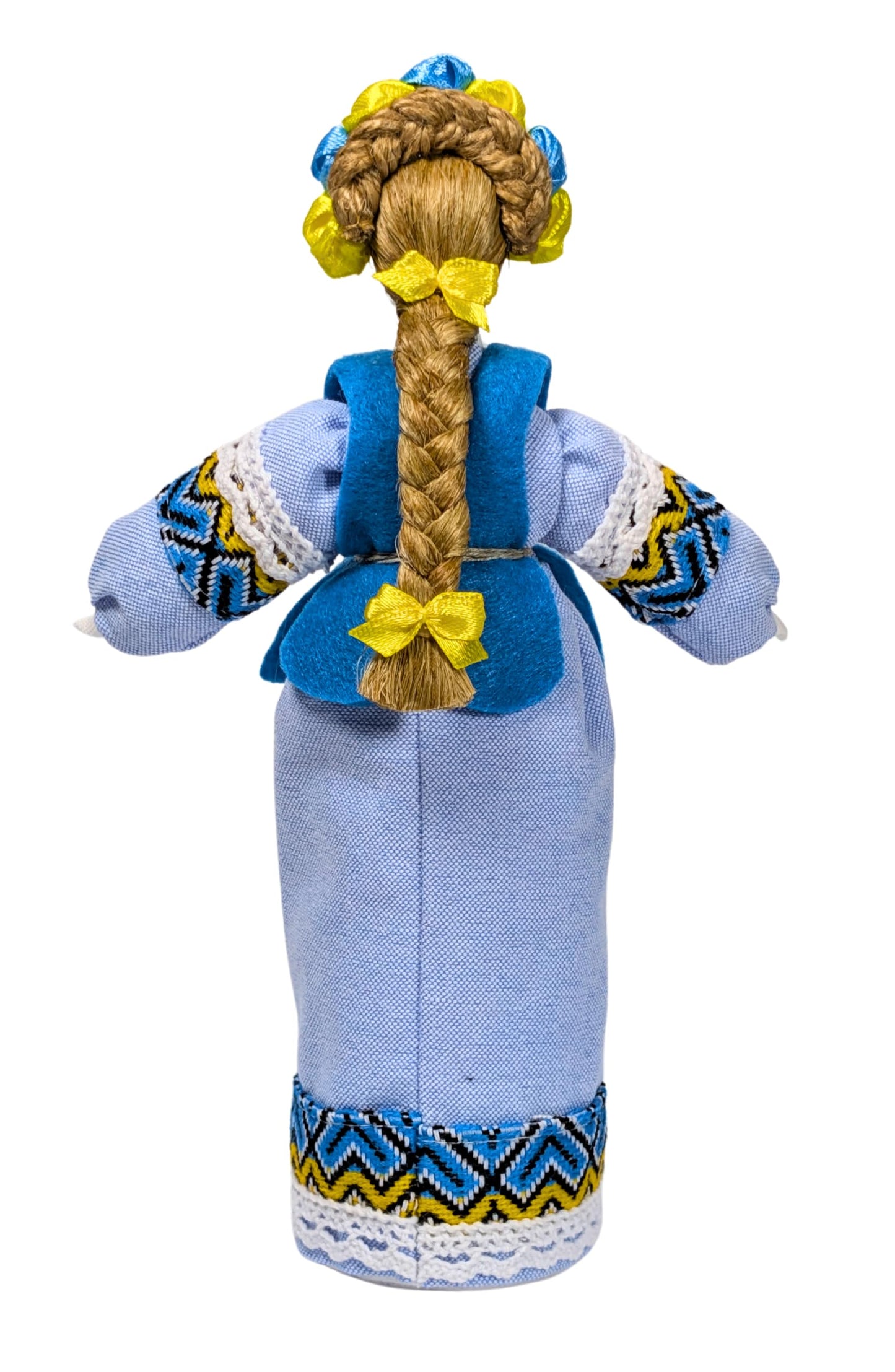 Exclusive Collectible Ukraine Motanka Doll Slavic Design Handmade Made in Ukraine 7.5" (Blue)