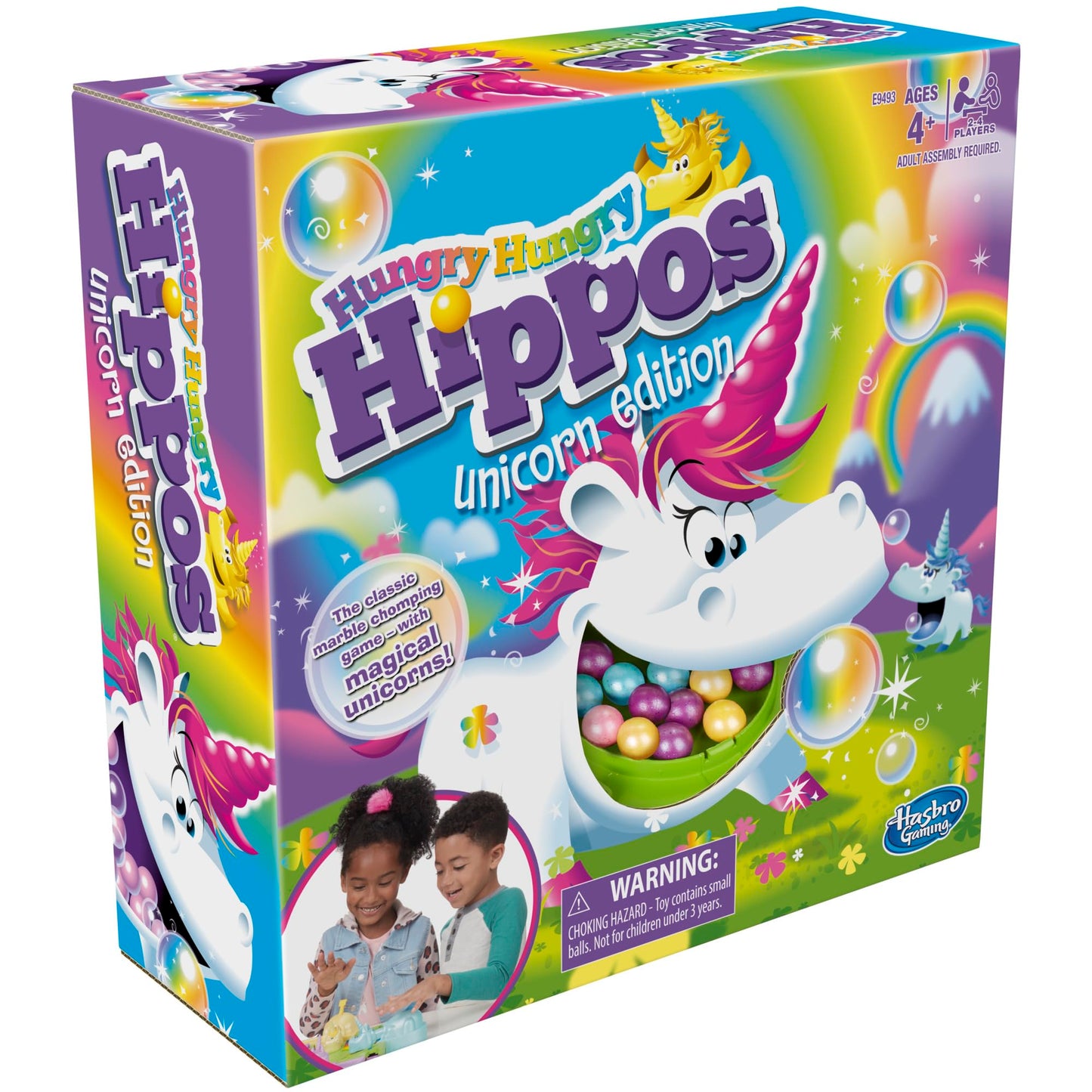 Hasbro Gaming Hungry Hippos Unicorn Edition Pre-School Board Game for Kids Ages 4 and Up; 2-4 Players, Easter Gifts for Boys and Girls (Amazon