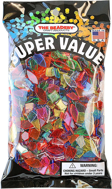 The Beadery Plastic Mosaic Pieces, 10-20mm, Multi