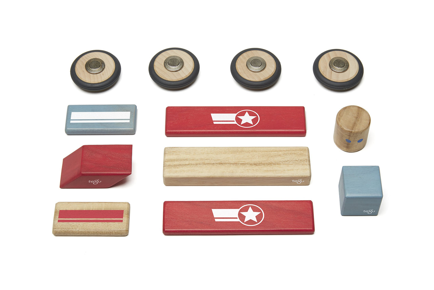 Tegu Daredevil Magnetic Wooden Block Set, 1-99 years old, 12 pieces