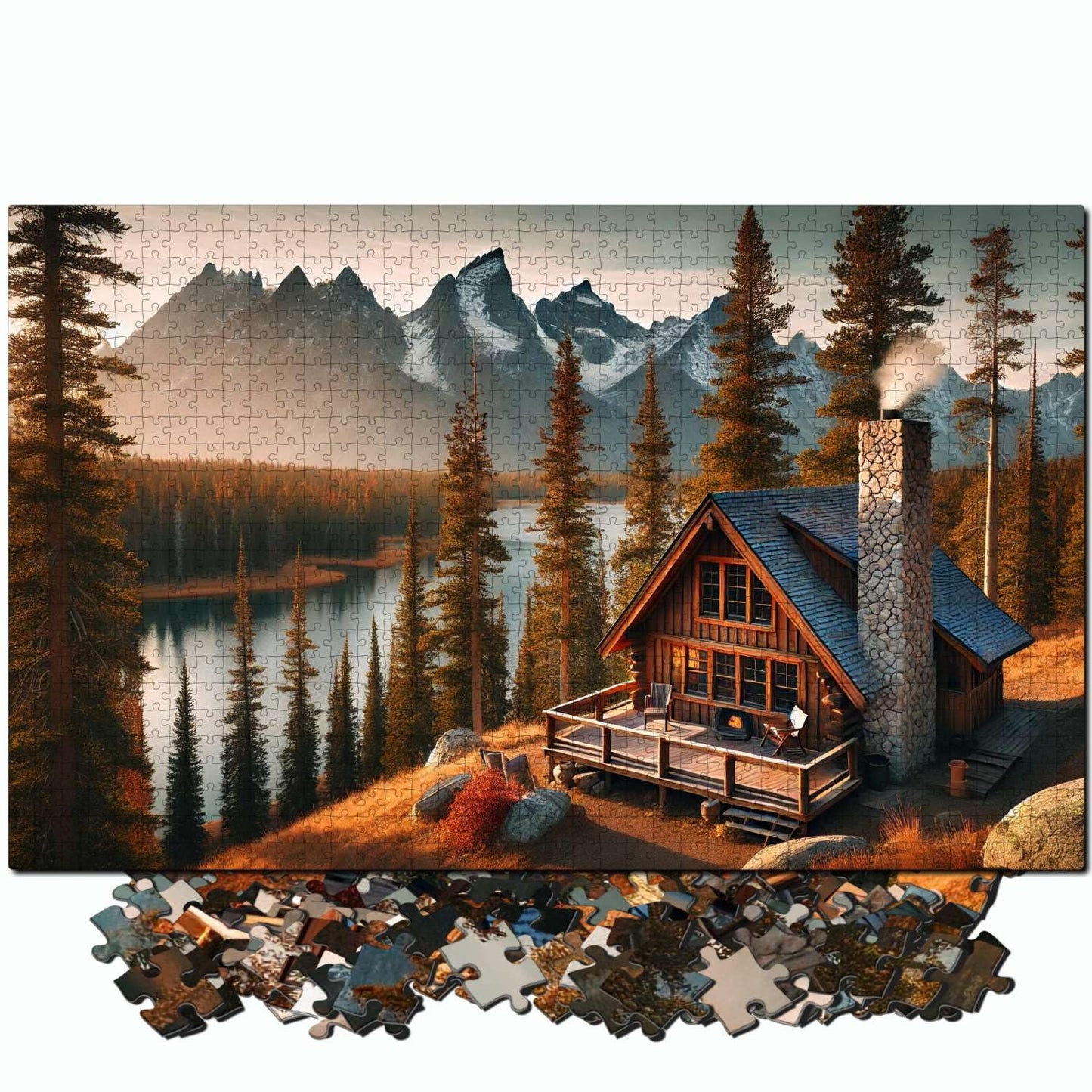 Jigsaw Puzzles for Adults 1000 Pieces - Colorful with Large Poster - Letters on Back - AI Art - Rompecabezas para Adultos - Gifts for Adult Couples