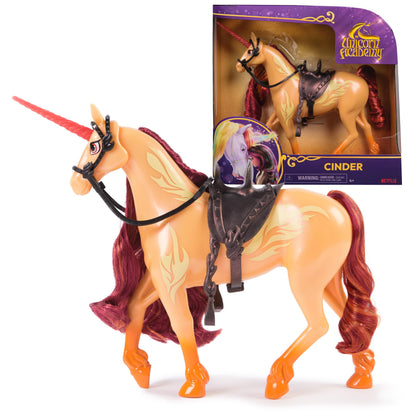 Unicorn Academy, Cinder with 2 Riding Accessories, 11”, Compatible with Valentina, Dolls & Unicorn Toys for Girls Ages 4 and up