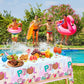 Zhynice Summer Pool Party Decorations Flamingos Unicorns Tablecloth Disposable Waterproof Plastic Pool Party Table Covers for Luau Hawaiian Summer