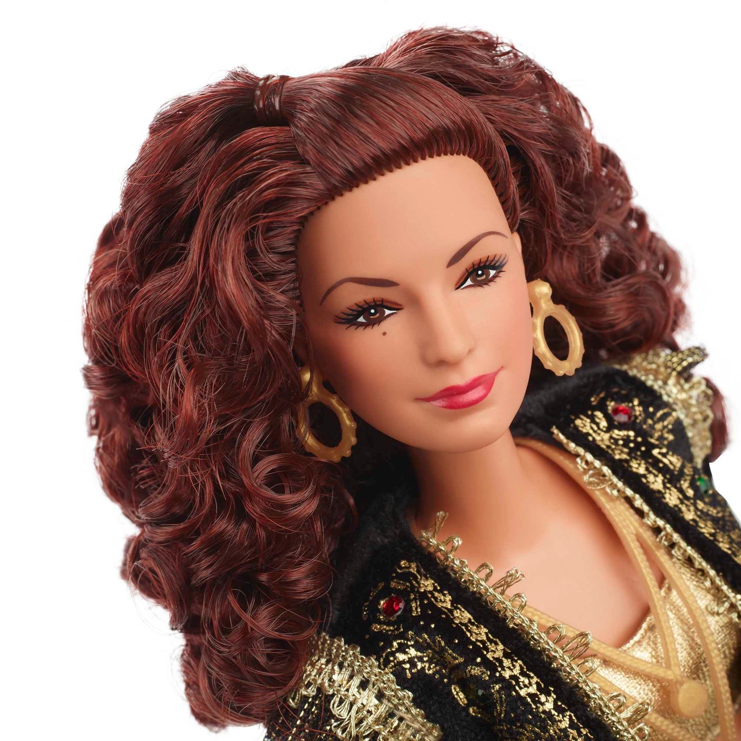 Barbie Signature Gloria Estefan Doll in Gold and Black Fashion and Accessories, with Microphone, Gift for Collectors