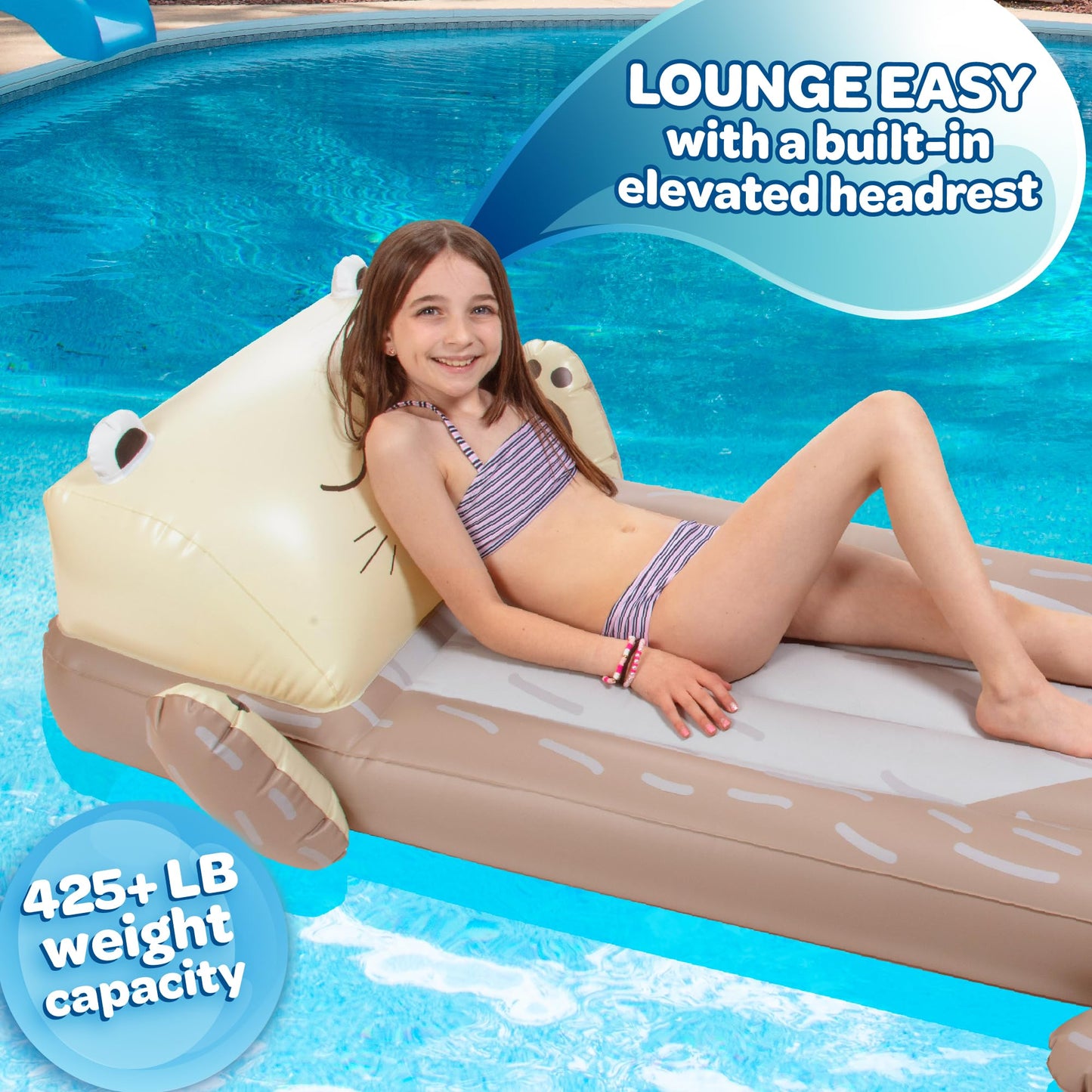 Giant Inflatable Otter Pool Float, Over 5.5 FT Long, Built for Lounging