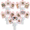 Big Dot of Happiness 1st Birthday Little Miss Onederful - Girl First Birthday Party Picture Centerpiece Sticks - Photo Table Toppers - 15 Pieces