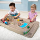 Simplay3 Portable Carry and Go Kids Race Track Toy Car Train Table, 2-Sided No Assembly for Children 3 4 5 6 7 Years Old Boys Girls, Made in USA