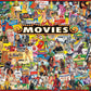 White Mountain 1000 Piece Jigsaw Puzzle Retro Collage, Movies