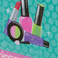 Creative Converting Border Print Plastic Tablecover, Sparkle Spa Party!