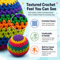3 Pack Crochet Footbags, Random Colors Knitted Kick Sack Balls, Hacky Kick Sack Balls?Approx 40g Plastic Pellet Filled Hacky Style Footbag Juggling