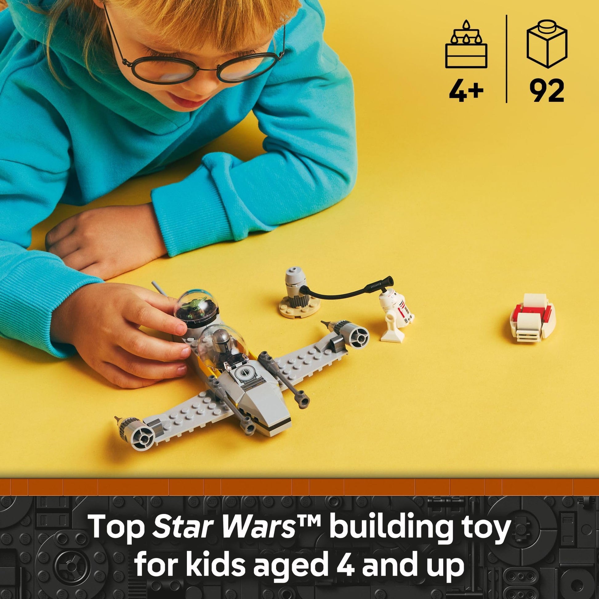 LEGO Star Wars: The Mandalorian Mando and Grogu's N-1 Starfighter Toddler Building Set - Star Wars Baby Yoda Toy for Kids, Boys & Girls, Ages 4+ -