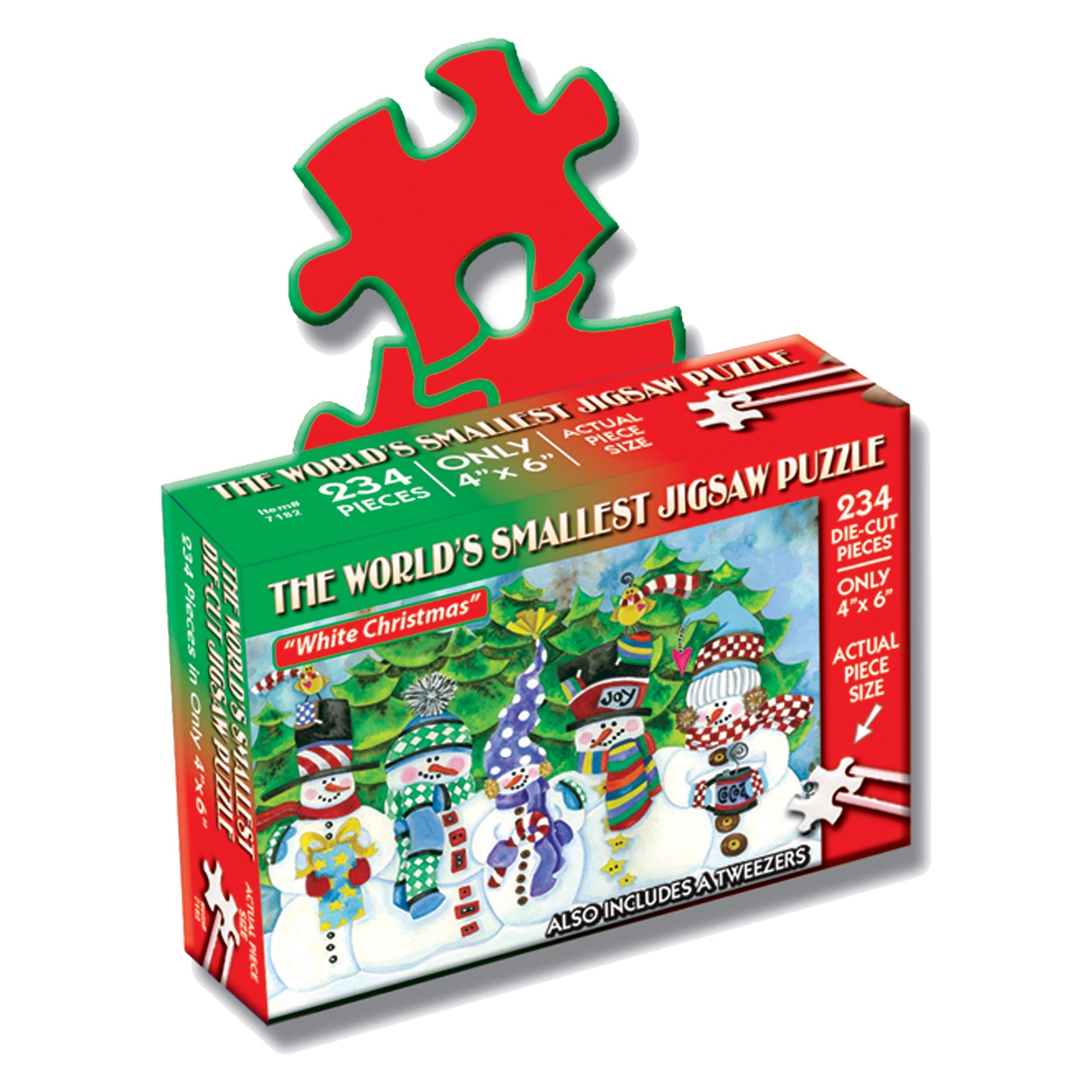 TDC Games World’s Smallest Holiday Jigsaw Puzzle, White Christmas - Mini Puzzles, Small Challenging Travel Art Puzzle for Adults, 200+ Pieces, Gifts