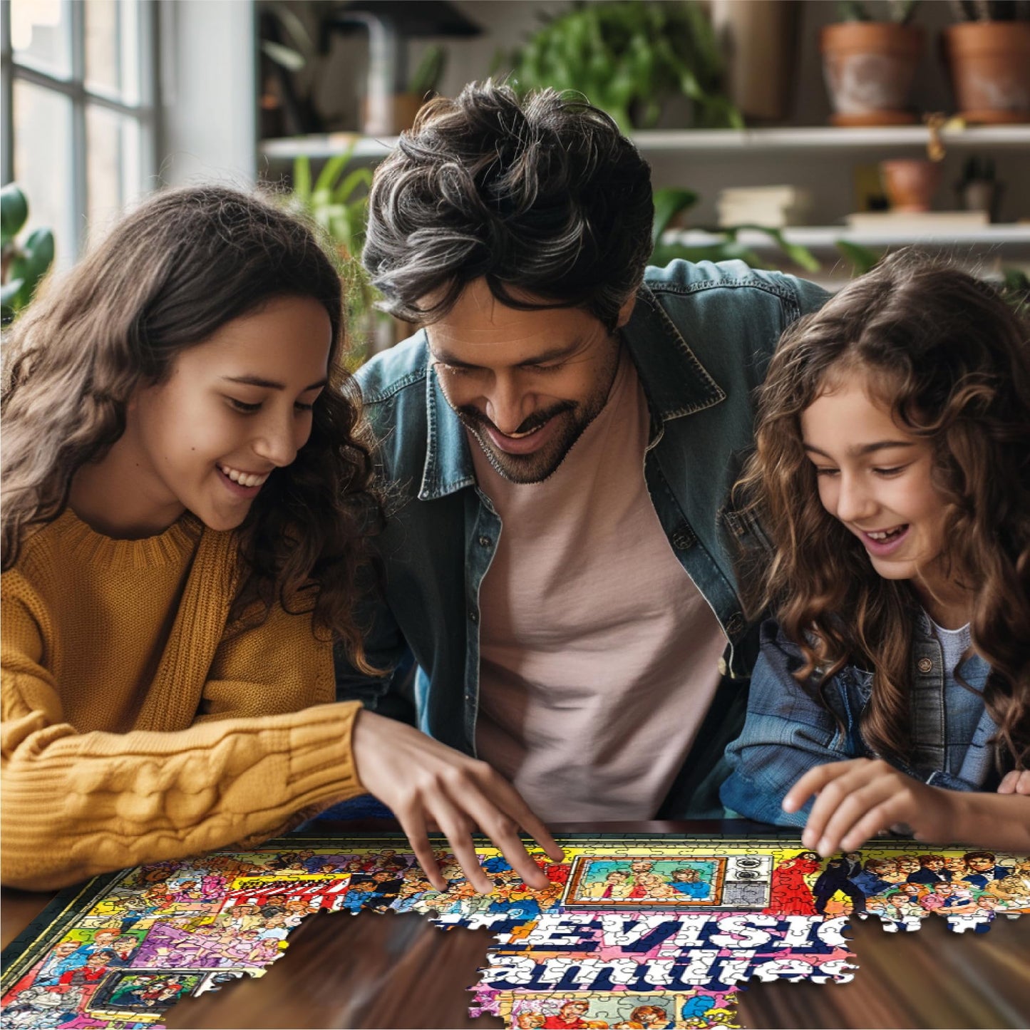 White Mountain Puzzles TV Families - 1000 Piece Jigsaw Puzzle