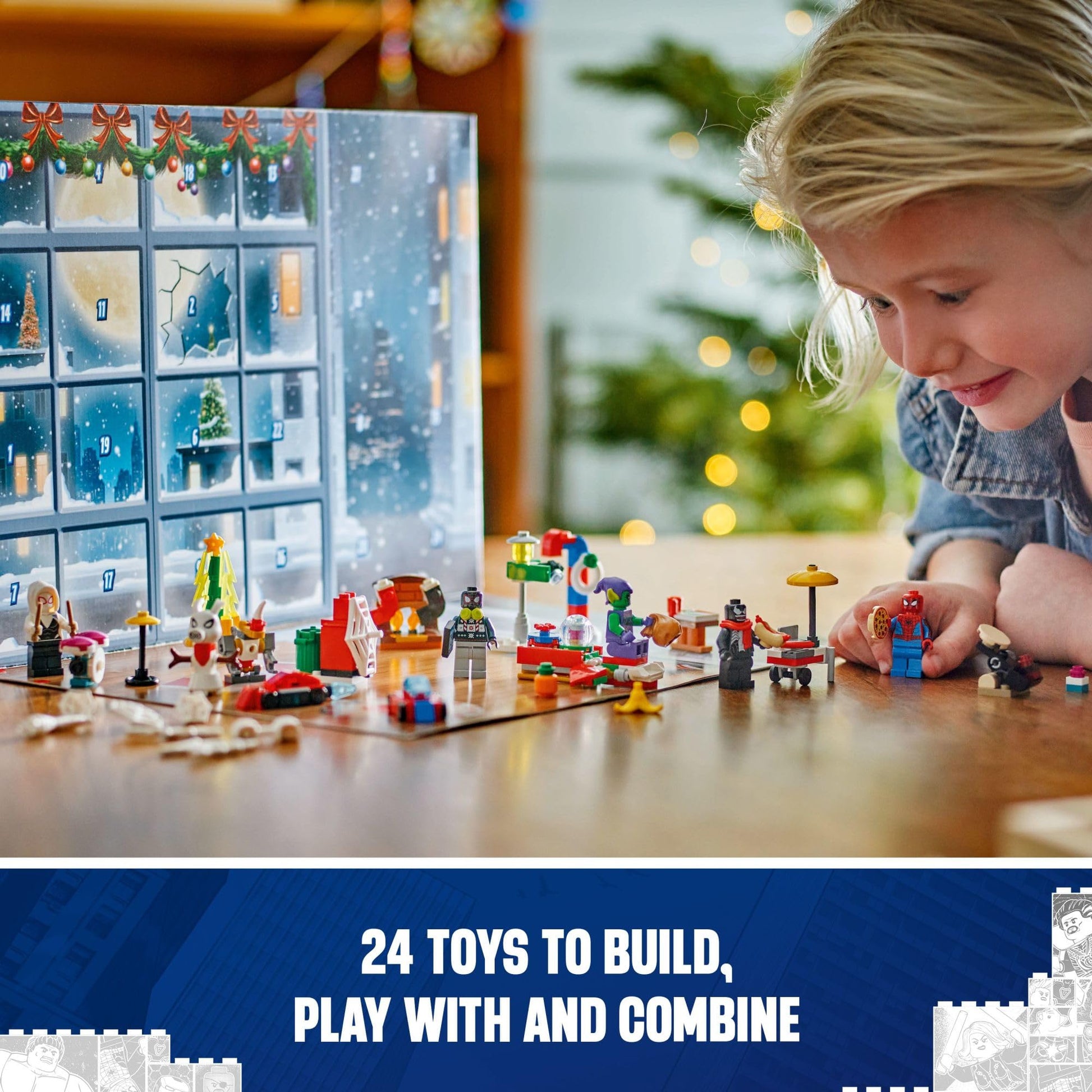 LEGO Marvel Spider-Man Advent Calendar 2024 for Kids - Christmas Advent Calendar with Mini Builds & 5 Minifigures, Ages 7+ - Spider-Man Toy for Boys &