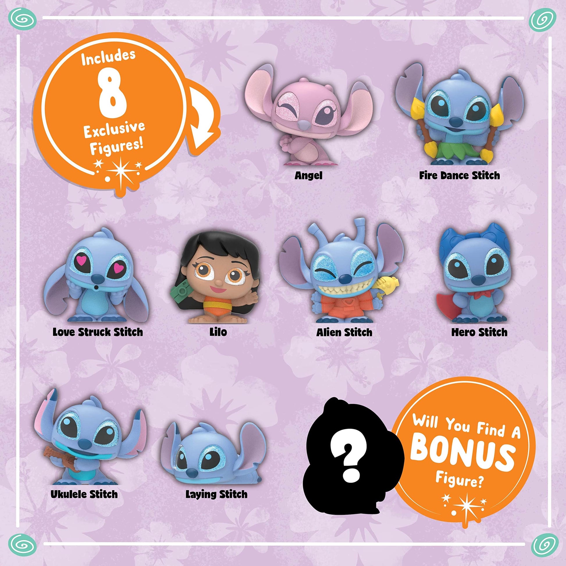 Disney Doorables Stitch Collection Peek, 8-pieces, 1.5-inch tall Collectible Figurines