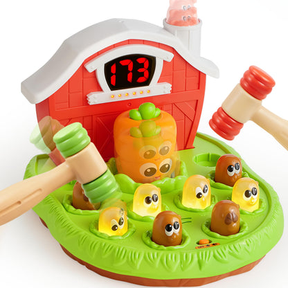 lalalark Whack Game for Toddlers Age 2 3 4 5, Light & Sound, 4 Modes, 40 Levels, Baby Toy Gifts for Early Learning, Birthday Gift for Toddler Boy Girl