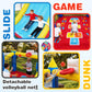 Big Bounce House for Kids 3-12, 7-in-1 Multi-Sport Inflatables Bouncy House w/Blower, Big Slide & Large Trampoline, Kids Bouncy House for Boys