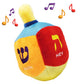 Plush Hanukkah Menorah & Plush Dreidel Toy Musical Menorah Plays 2 Classic Hanukkah Melodies Includes Removable Chanukah Candles & Candle Bag