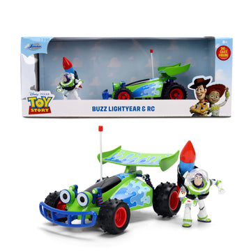 Jada Toy Story RC Turbo Buggy with Buzz Lightyear Figure 1:24 Scale Die-Cast Vehicle - Hollywood Rides Toys