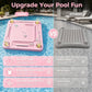 Floating Mahjong Table for Pool - Floating Mahjong Table Tray with Tile Holder and Cup Holder - Waterproof Floating Mahjong Game Table for Swimming