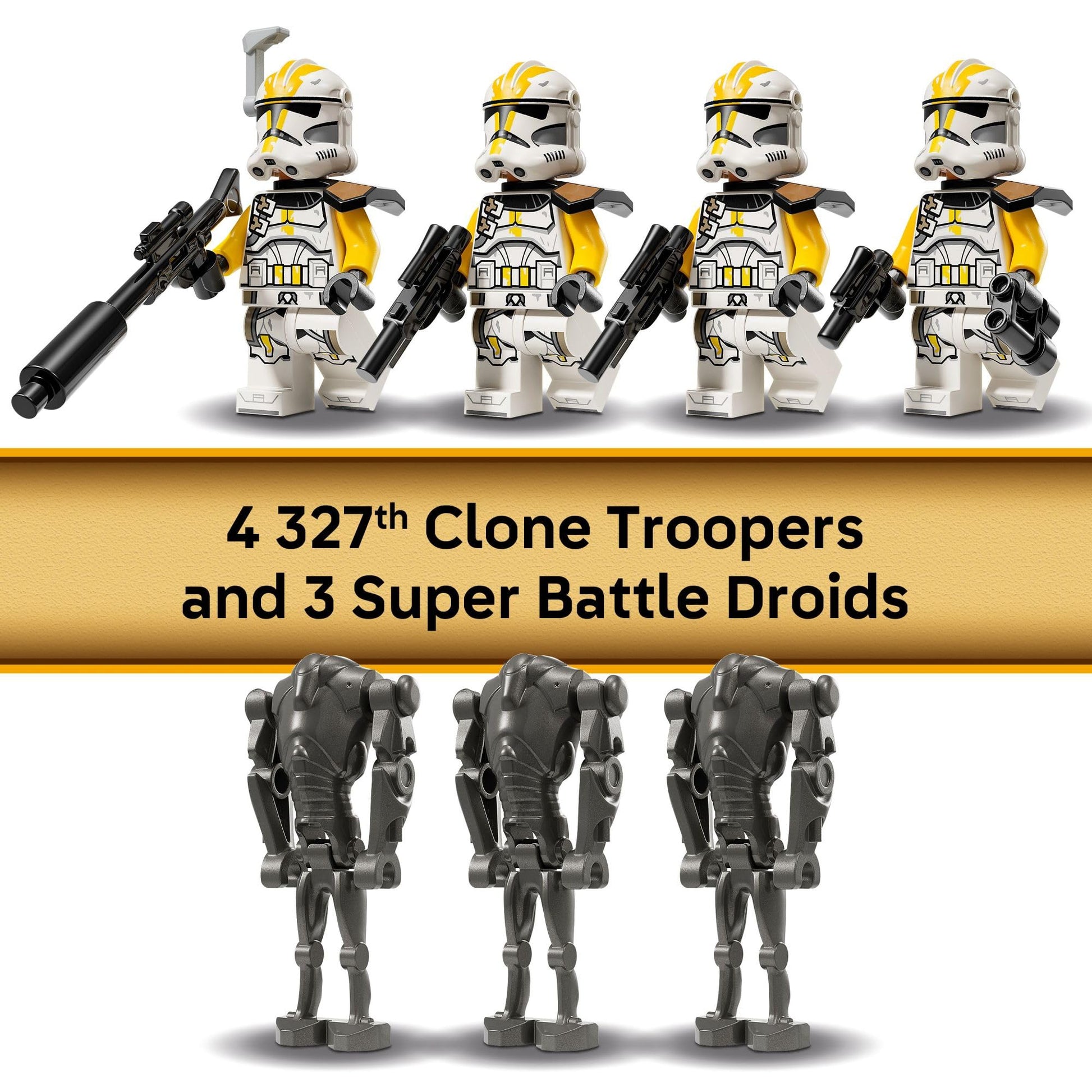 LEGO Star Wars 327th Star Corps Clone Troopers Battle Pack Building Toy - Pretend Play Set for Boys & Girls, Ages 7+ - Collectible Model Kit & Kids
