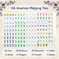 RanBlesu American Mahjong Tile Set, 166 Premium Blue Tiles, 4 All-in-One Color Racks/Pushers, Mahjong Accessories Mahjong Set Complete with Bag (Ma