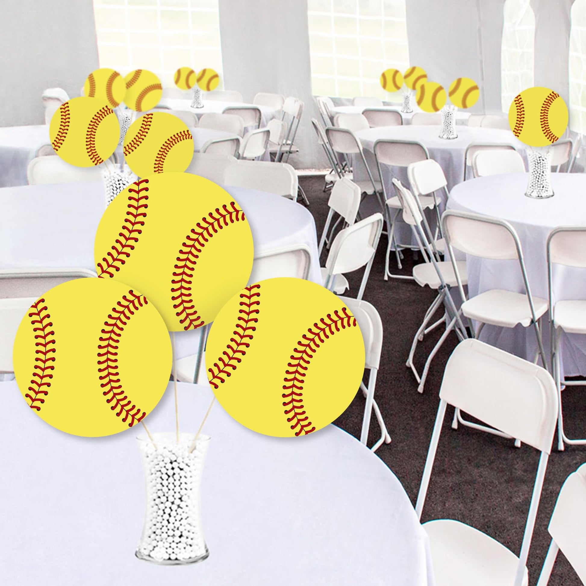 Big Dot of Happiness Grand Slam - Fastpitch Softball - Decorations DIY Baby Shower or Birthday Large Party Essentials - Set of 20