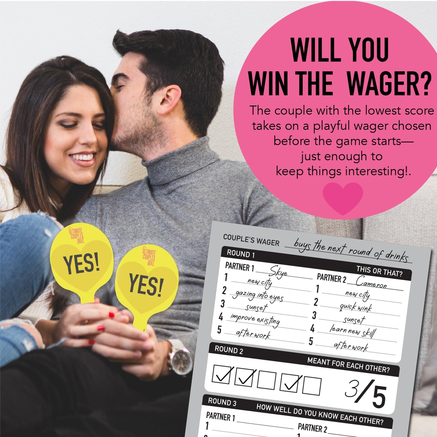 University Games, The Ultimate Couples Quiz, Test Your Compatibility and Love with Fun and Competitive Conversation Cards!
