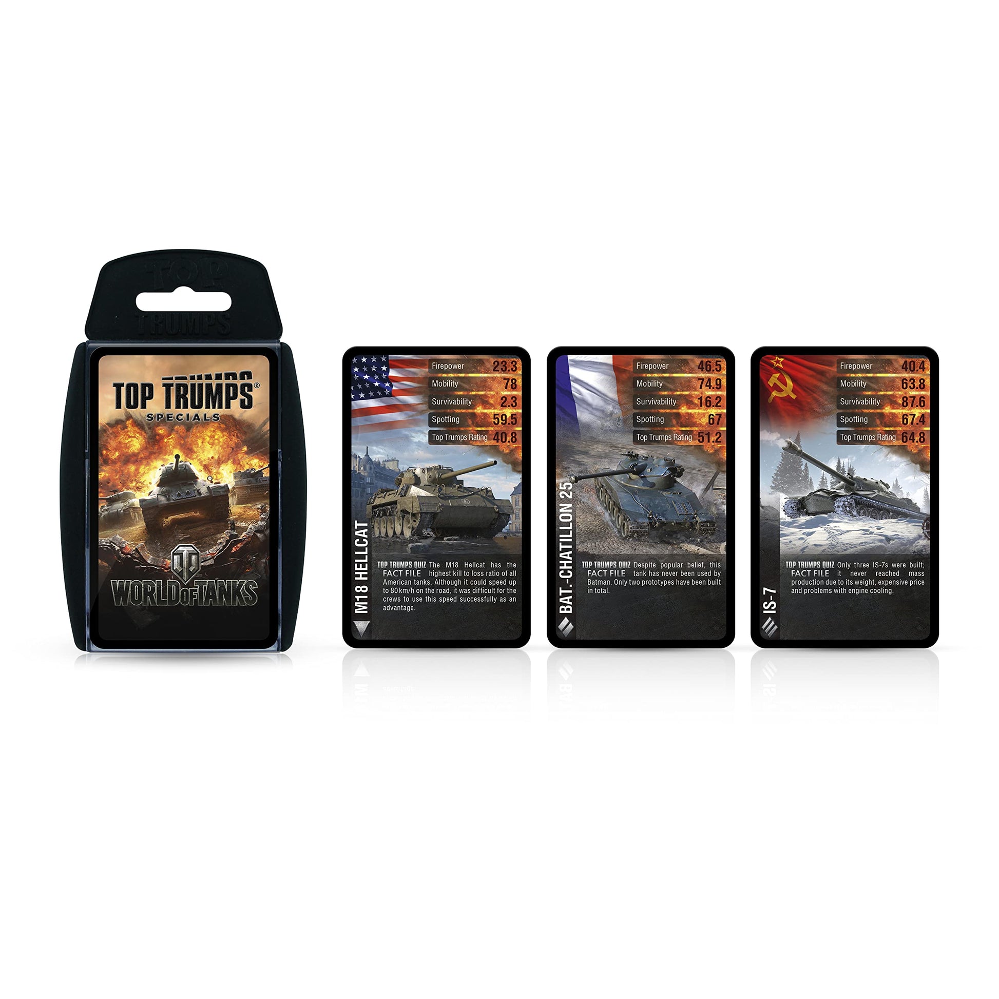 Top Trumps World of Tanks Classic Card Game, Learn about Shermans, Churchills, Tigers and T-34s in this educational pack, gift and toy for boys