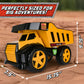 Maxx Action 16" Steel Dump Truck, Realistic Lights & Sounds, Heavy Duty Metal Truck Bed, Extra Large Wheels, Rugged Construction Vehicle Toy for Kids