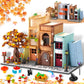 Zylvoxia Bookend Magic House Building kit, Home Decorative for Building Block Toy, Bookcase Miniature House Model Building, Cool Bookshelf Organizer