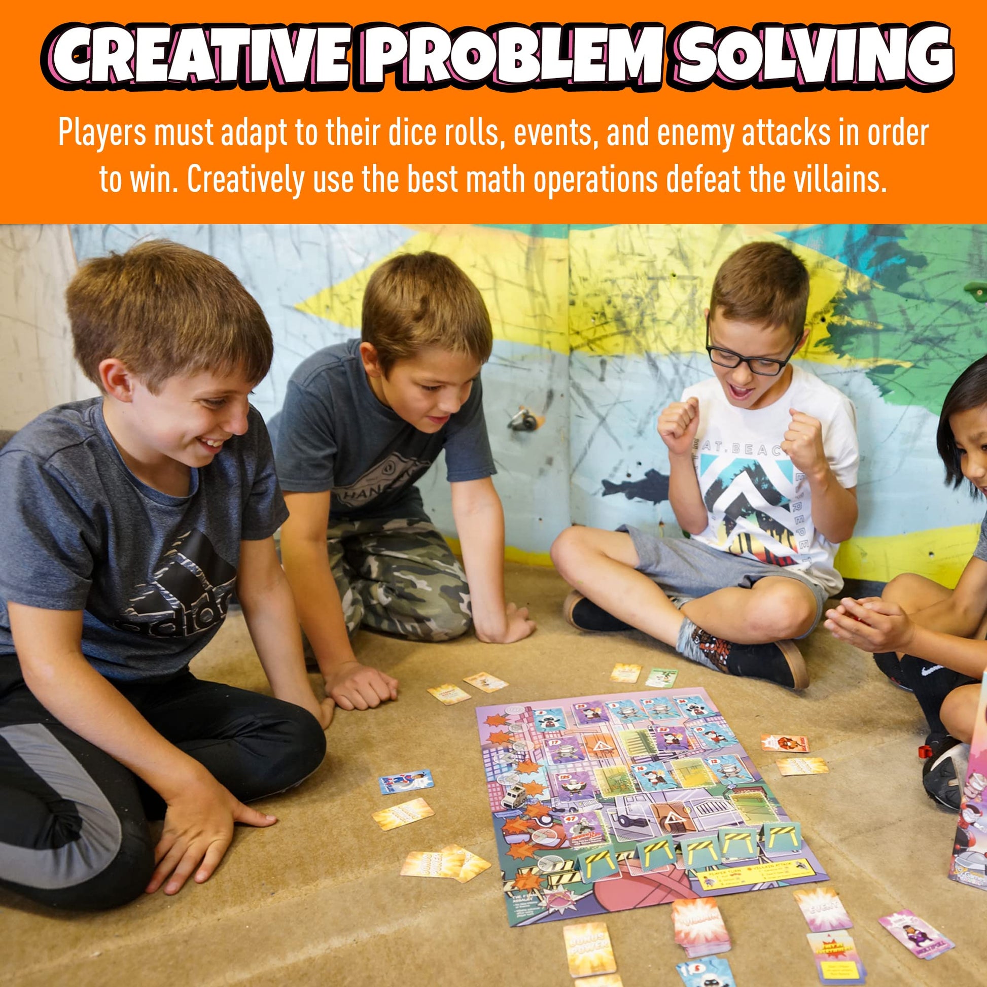 Outnumbered: Improbable Heroes Board Game - A Mensa Award Winning Superhero Math Game | Fun & Educational Game for Kids, Adults, and Families | STEM