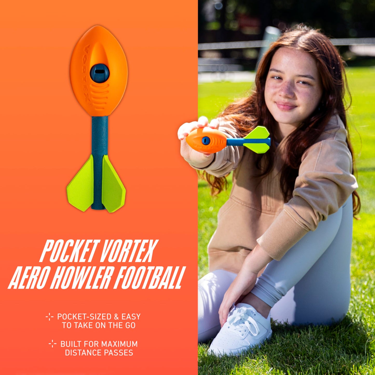 Franklin Sports NERF Vortex Mini Aero Howler Foam Football