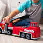 Tonka Steel Classics Hook N’ Ladder Fire Truck - Made with Steel & Sturdy Plastic, Red Toy Construction Truck, Boys and Girls, Kids, Toddlers, Ages 3+