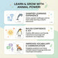 Animal Power an Affirmation Adventure - Affirmation Cards for Kids - Educational Animal Games for Kids 5-8 Year Old - Motivational Cards